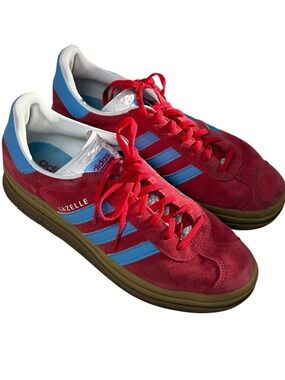 Adidas Originals Gazelle Bold Womens Size 9.5 Red Wedge Sneakers Shoes Trainer